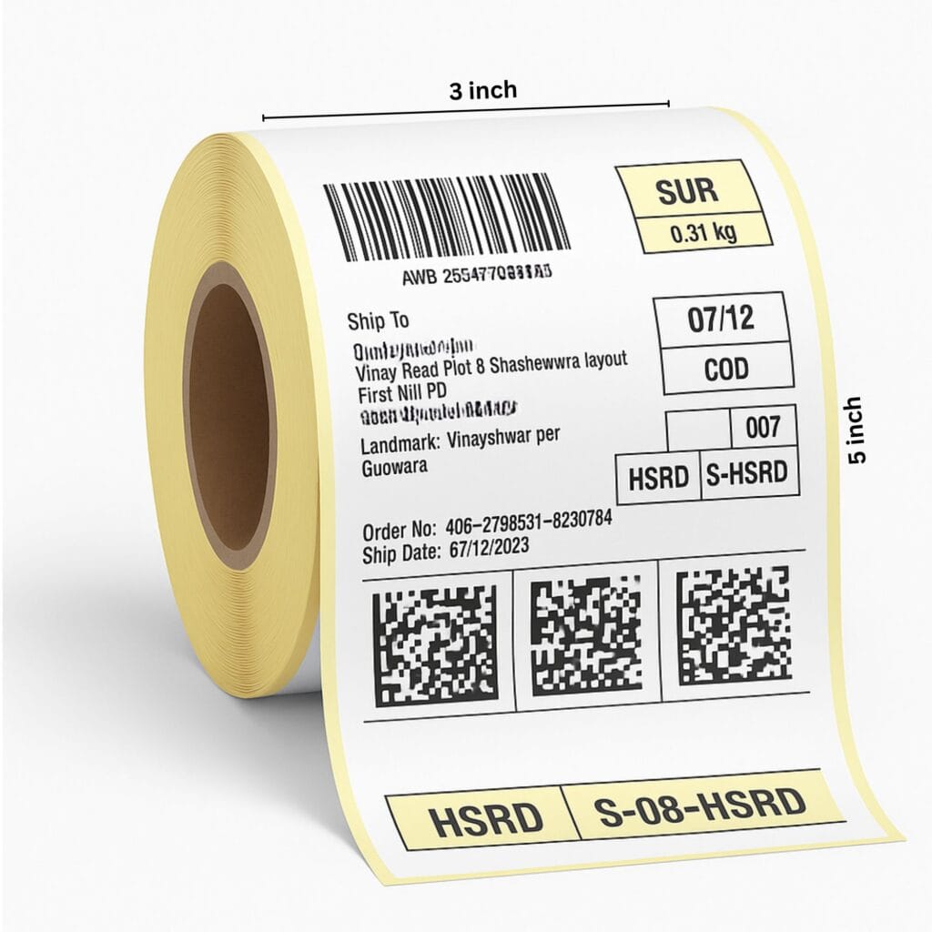 3x5 shipping label DT roll