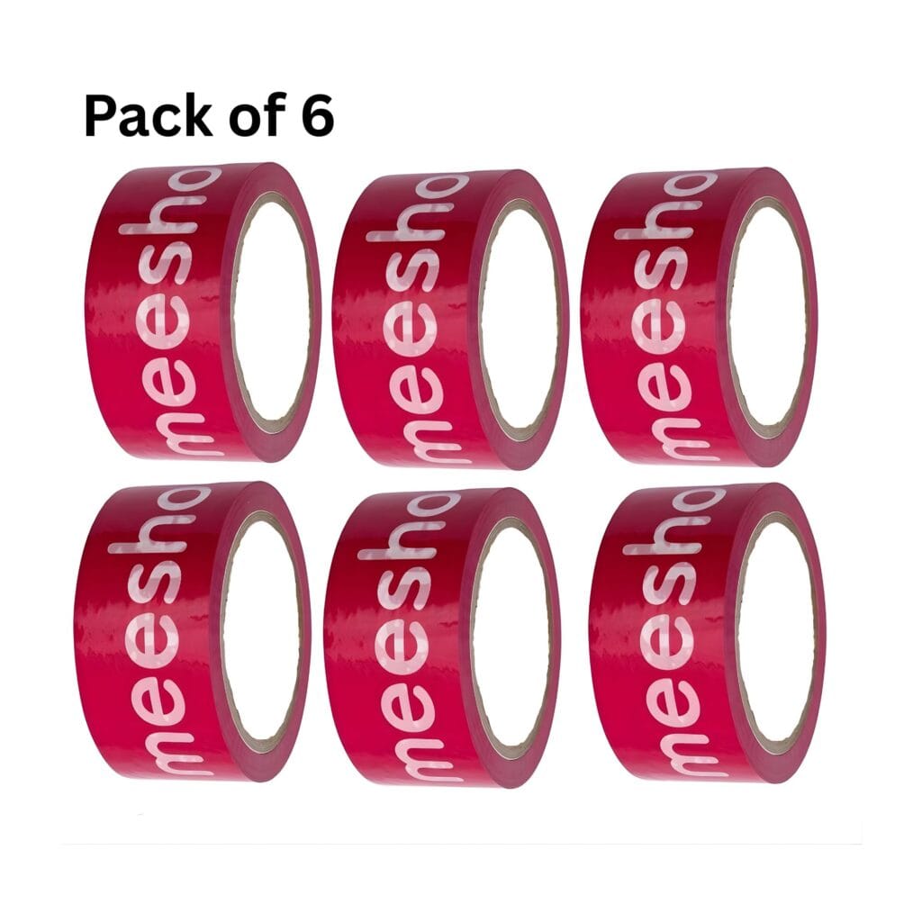 Meesho Branded tape – Pack of 6 (65 Meter)